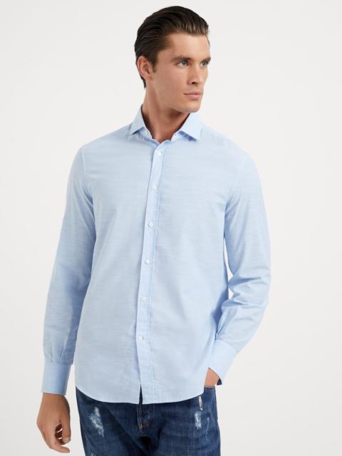 Lightweight Oxford basic fit shirt with spread collar