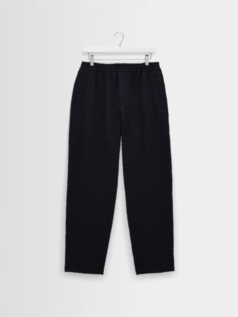 Wax London Tyne - Dark Navy Jumbo Seersucker Loose Fit Trousers