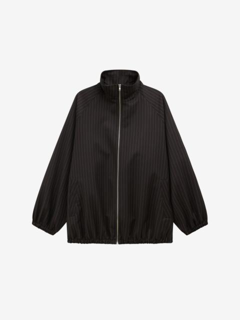 The Frankie Shop Baxter Track Jacket - Black/White Pinstripe