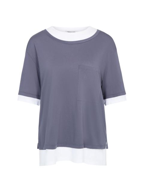 TWP Women's Double Up Cotton T-Shirt - Charcoal White