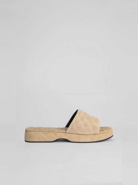 BY FAR Lilo Cappuccino Suede Leather