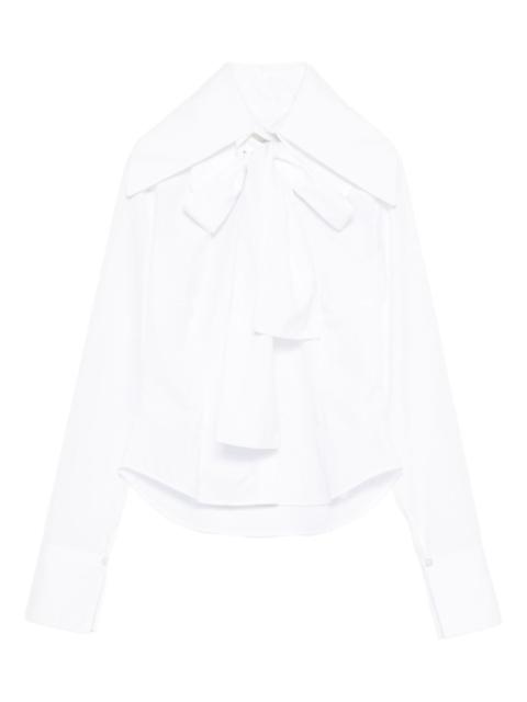 VIKTOR & ROLF triple-collar bow-detail cotton shirt
