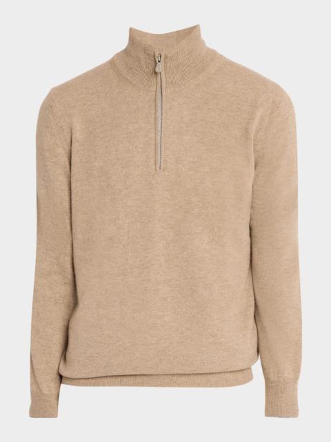Brunello Cucinelli Men's Cashmere Quarter-Zip Sweater