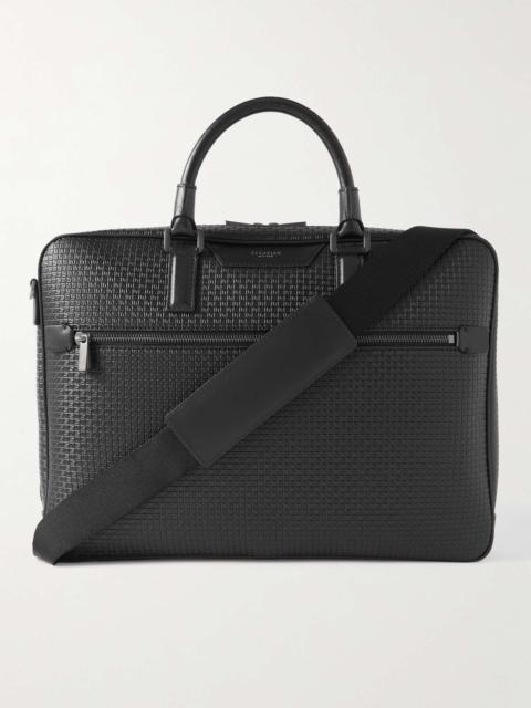 Serapian Stepan Leather-Trimmed Coated-Canvas Briefcase