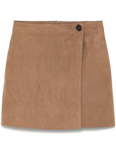 Yves Salomon suede mini skirt