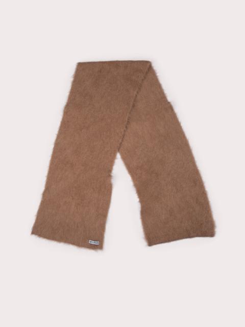 BY FAR SOLID BRUSHED SCARF CAMEL ALPACA