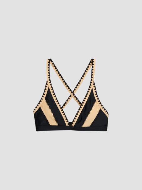 RAMY BROOK Women's Kara Bikini Top - Black Colorblock