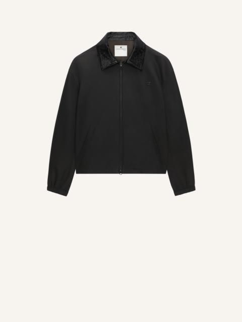 courrèges VINYL COLLAR BOMBER JACKET