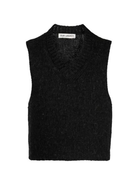 Our Legacy - Intact Vest Navy Chunky Cotton Rib