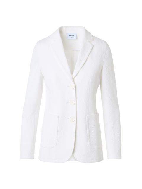 AKRIS Women's Stretch-Seersucker Single-Breasted Jacket - Cream