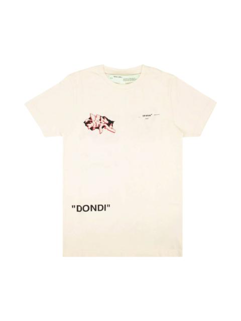 Off white t shirt graffiti clearance