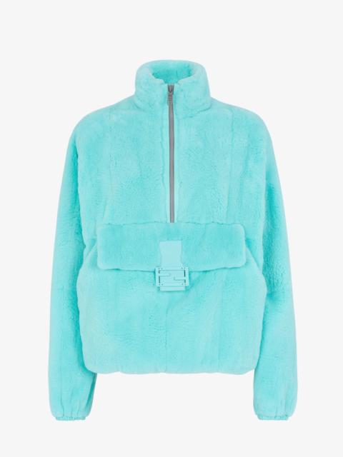 FENDI Light blue mink jacket