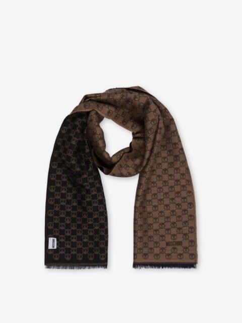 Moschino SCARF WITH ALL-OVER DOUBLE QUESTION MARK DETAIL