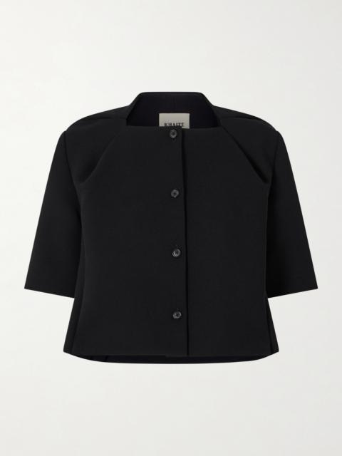 KHAITE Franc Cropped Crepe Jacket