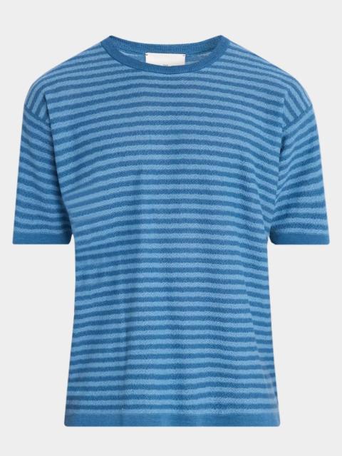 The Elder Statesman Men's Stripe Boxy-Fit Crewneck T-Shirt