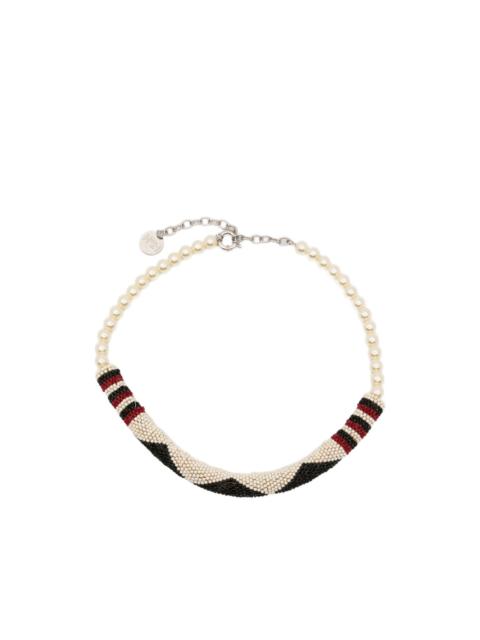 N°21 beaded faux-pearl necklace