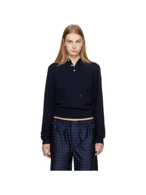 HommeGirls® Navy Knit Polo