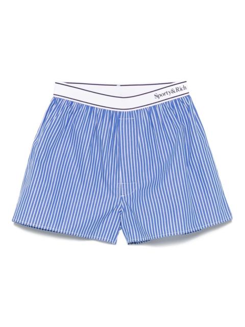 Sporty & Rich logo-waistband shorts