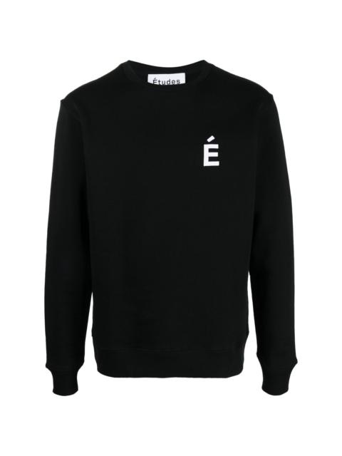 Étude logo-print crew neck sweatshirt