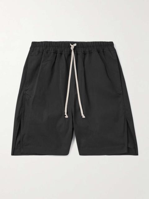 Straight-Leg Cotton-Blend Poplin Drawstring Shorts