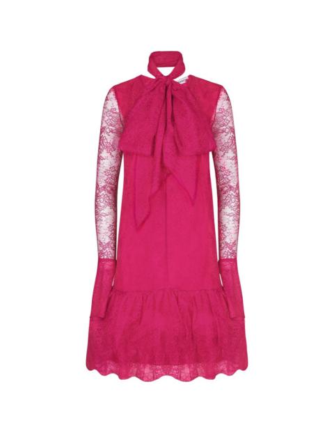 NINA RICCI Knee Ruffle Lace Dress