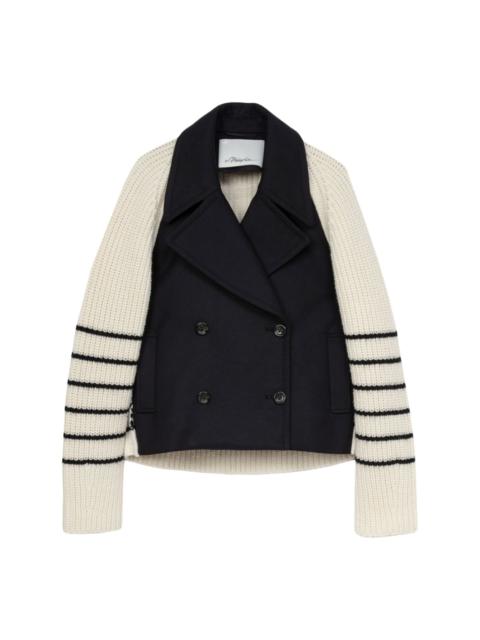 3.1 Phillip Lim striped double-breasted peacoat
