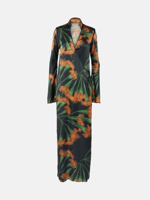 Johanna Ortiz Printed silk-blend wrap dress