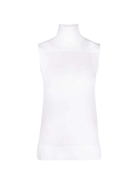 panelled high-neck top