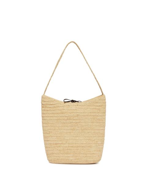 The Row Beige Alma Raffia Shoulder Bag