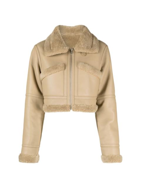 LVIR faux-leather cropped jacket
