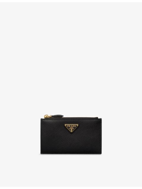 Prada Graphic-Print Leather Card Holder