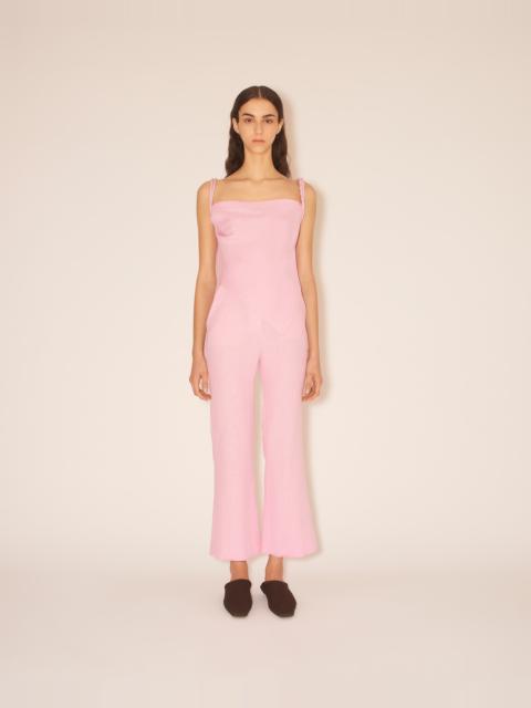 Nanushka BEATA - Slim leg cropped kick flare trouser - Hot pink
