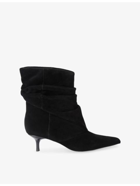 STEVE MADDEN Flux Suede Heeled Ankle Boots