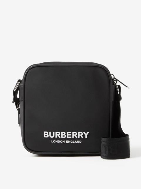 Burberry Logo Print Nylon Square Paddy Bag