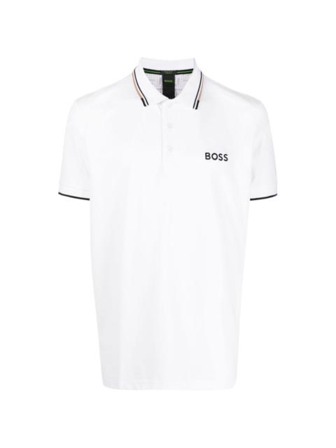 BOSS logo-embroidered polo shirt