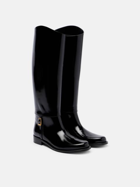 SAINT LAURENT Julia leather knee-high boots