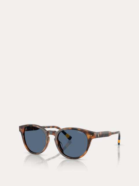Polo Ralph Lauren Rugby-Stripe Round Sunglasses