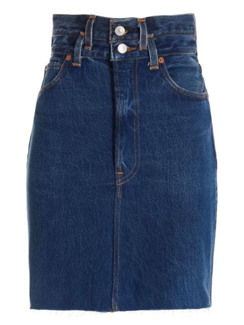 RE/DONE high-waisted denim skirt