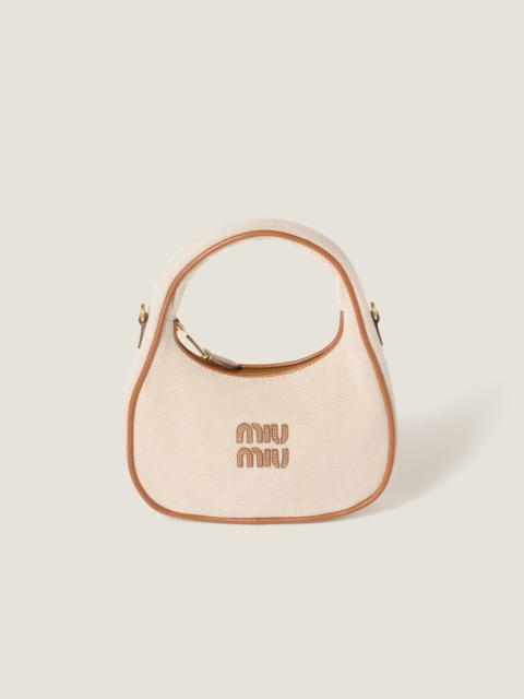 Miu Miu Wander canvas and leather bag