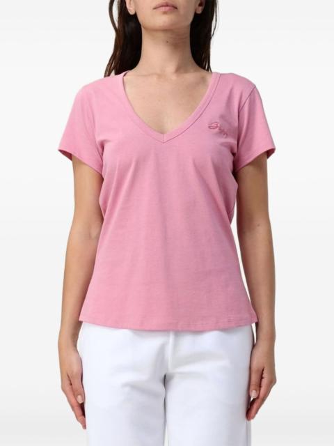 BOSS embroidered V-neck T-shirt