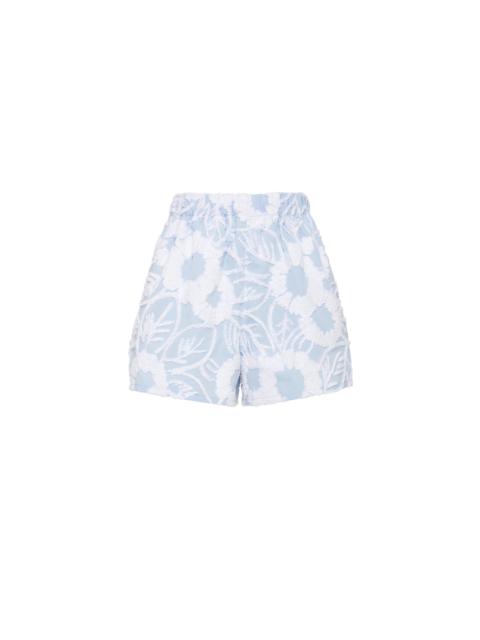 Prada Embroidered poplin shorts