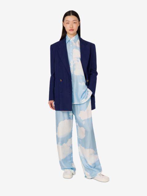 Moschino SILK TWILL PANTS ARCHIVE CLOUDS