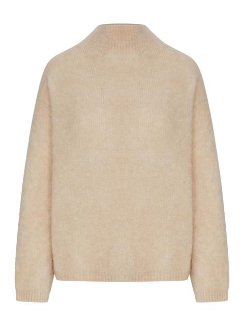 forte_forte ALPACA BLEND SWEATER WITH HIGH NECK