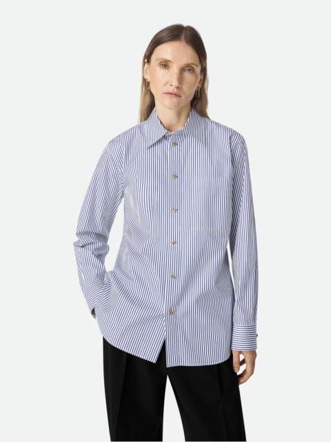 Bottega Veneta Pinstripe Cotton Poplin Shirt