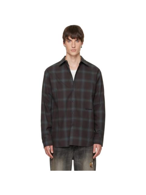 We11done Brown Check Flannel Shirt