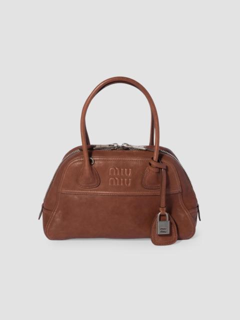 Miu Miu Women's Vivant Nappa Leather Top Handle Bag - Brown