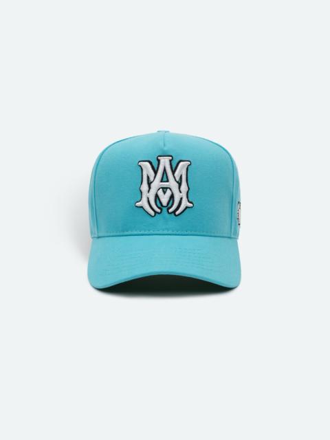 AMIRI XO FULL CANVAS HAT- AQUA/WHITE