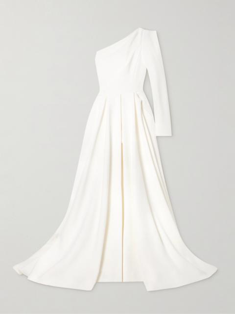 MATICEVSKI Audacity One-sleeve Grain De Poudre Gown