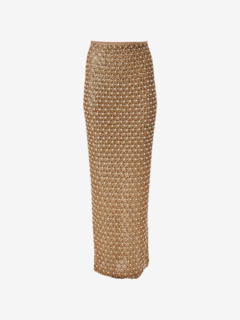 CAROLINA HERRERA embellished column long skirt