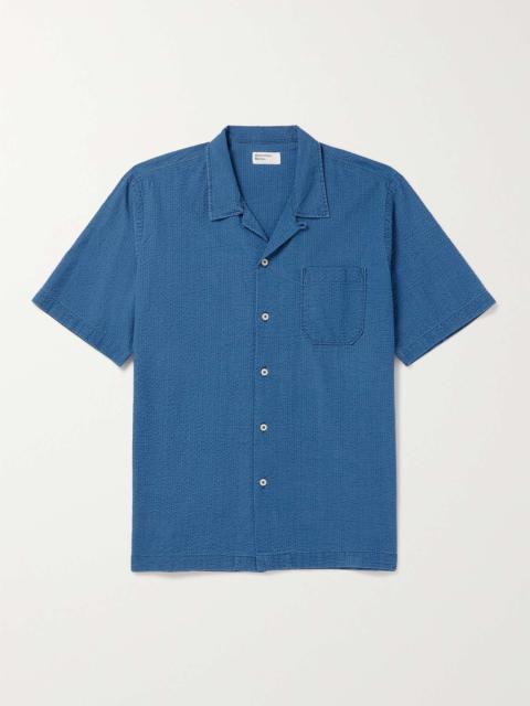 Universal Works Road Convertible-Collar Cotton-Seersucker Shirt